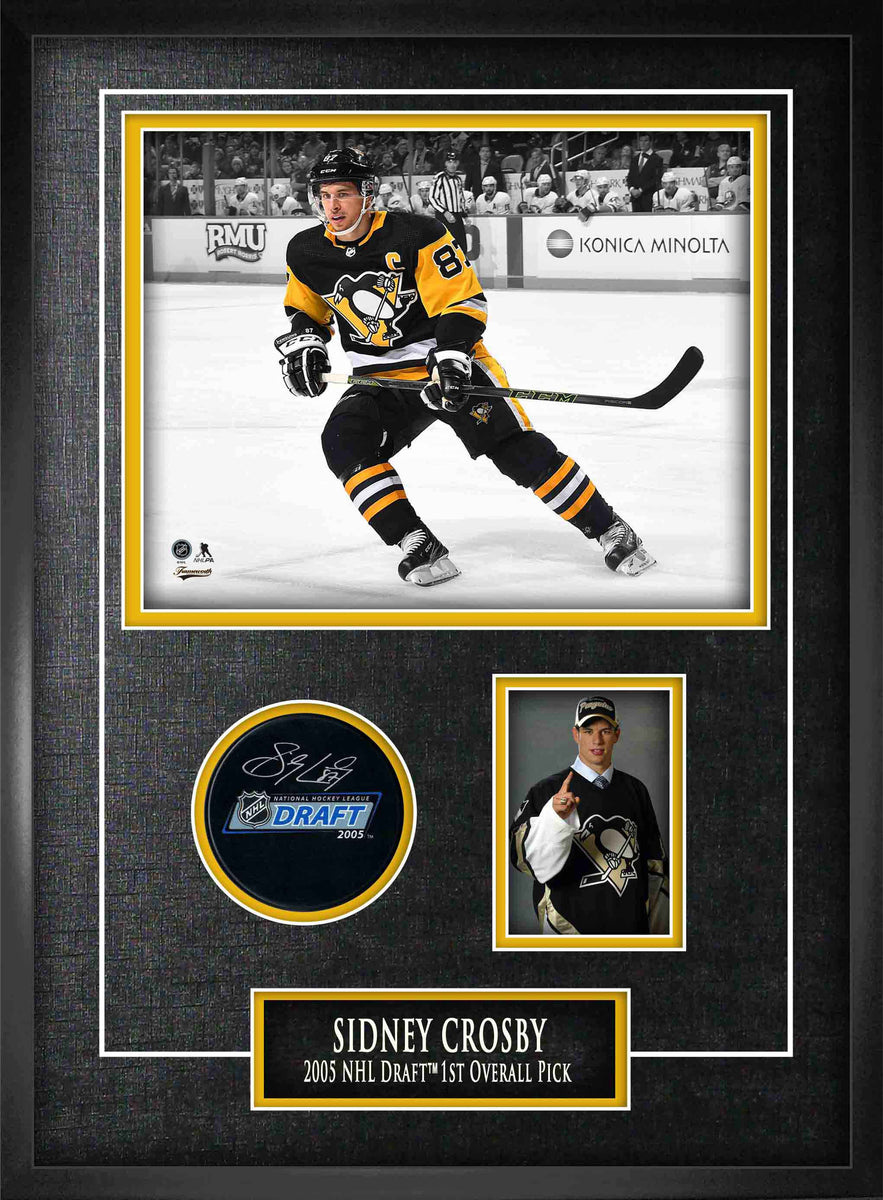 Sidney Crosby Signed Framed Shattuck St. Mary's White Jersey