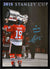 Toews,J Signed 20x29 Canvas Framed Blackhawks Raising Cup Insc '3x Stanley Cup Champions'-V