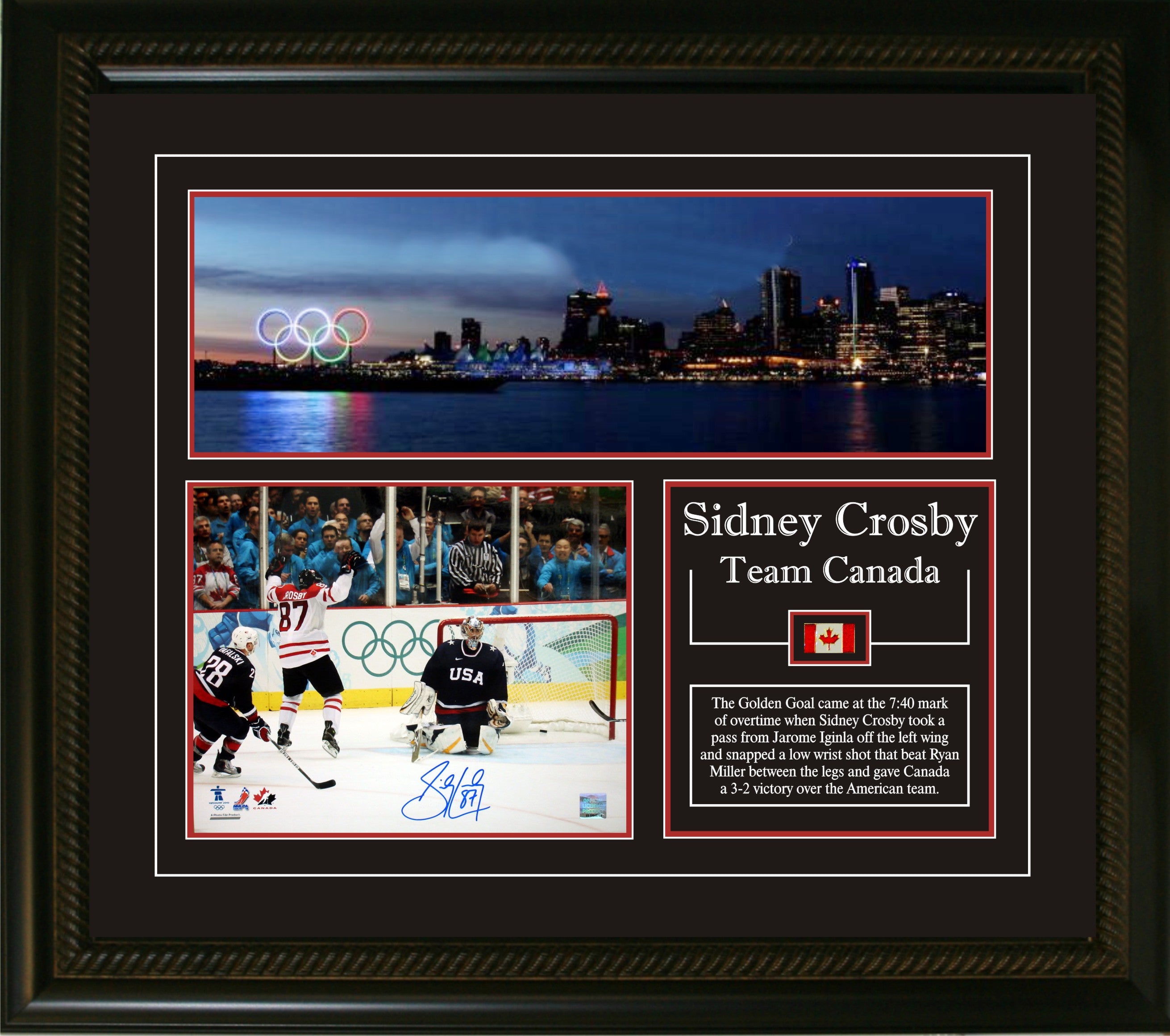 Signed Sidney Crosby Photo - & Framed 2010 Team Canada