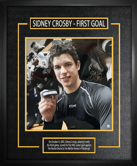 Crosby,S Signed 15x16 Etched Mat First Goal