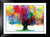 Colour Bursting Tree Framed Print