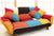 Adjustable Sofa and Loveseat in Colorful Line Fabric Home Furniture Fold Down Sofa Couch Ideal for Living Room, Bedroom, Dorm