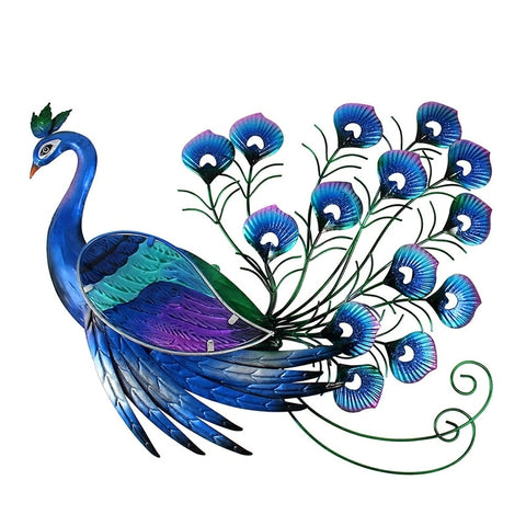 Vibrant Peacock Wall Artwork for Garden