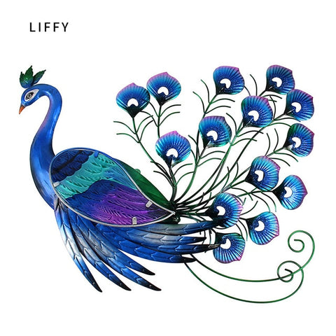 Vibrant Peacock Wall Artwork for Garden