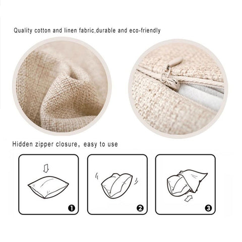 Decorative Cotton Linen Cushion Covers 45x45cm
