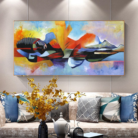 Canvas Buddha Abstract Oil Painting (unframed)