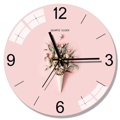 Nordic Modern Glass Wall Clock Kitchen Creative Wall Watches Home Decor Living Room Silent Clocks Orologio Da Parete Gift FZ729