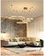 Modern Pendant Lights For Gold/Black/Circle Rings Acrylic Aluminum Body LED Ceiling Lamp Fixtures