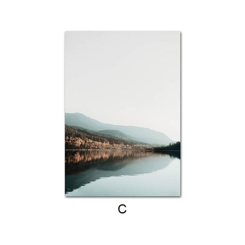 Scandinavian Nature Landscape Wall Art (unframed)