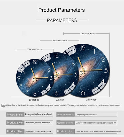 Nordic Modern Glass Wall Clock Kitchen Creative Wall Watches Home Decor Living Room Silent Clocks Orologio Da Parete Gift FZ729