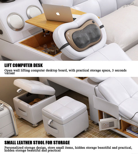 Genuine Leather Multifunctional Massage Bed