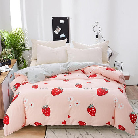 2021 Flower Birds Pattern Duvet Cover with Zipper Cotton Quilt Cover Soft Comforter Cover Twin Full Queen King 220*240cm Size
