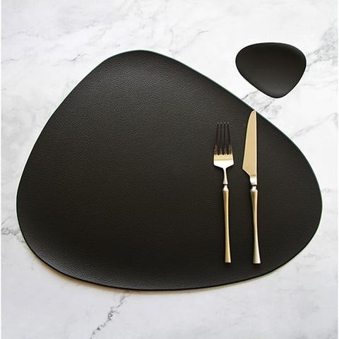 Modern Heat Insulated Leather Placemats 2/4/6/8/10 pc