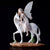 Horse Riding Angel Sculpture